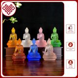  Bộ Tượng Phật Dược Sư Mật Tông [Kim Cương Hỷ Lạc] Lưu Ly 12Cm 