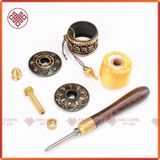  Kinh Luân Cầm Tay Phong Cách Cổ 4000 Biến Chú [Kim Cương Hỷ Lạc] Chất Liệu Đồng Cán Gỗ 