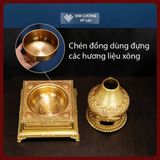  Tháp Cúng Khói Đồng Cao Cấp [Kim Cương Hỷ Lạc] Lư Xông Trầm Thờ Cúng Tháp Xông Khói Bằng Đồng 