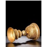  Chân Đèn Đồ Thờ Cúng Mật Tông [Kim Cương Hỷ Lạc] Đồng Mạ Vàng Cao Cấp 