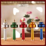  Kinh Luân Cầm Tay Om Mani Pad Me Hum [Kim Cương Hỷ Lạc] Hợp Kim Cao Cấp Lõi Chú Microflim 