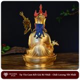  Tượng Phật Liên Hoa Sanh Mật Tông [Kim Cương Hỷ Lạc] Đồng Nepal 33 Cm 