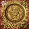  Đĩa Đồng Thờ Cúng Mật Tông [Kim Cương Hỷ Lạc] Khắc Bát Cát Tường Và Thần Chú Om Mani Padme Hum 