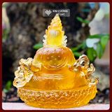  Tôn Tượng Hoàng Thần Tài Chất Liệu Lưu Ly Cao Cấp [Kim Cương Hỷ Lạc] Tượng Thờ Lưu Ly Mật Tông 