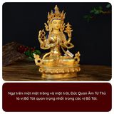  Tượng Phật Quan Âm Tứ Thủ Mật Tông [Kim Cương Hỷ Lạc] 33 Cm Nepal 