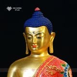  Tượng Thích Ca Mật Tông [Kim Cương Hỷ Lạc] Đồng Vẽ Màu 