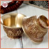  Chén Đồng Đồ Thờ Cúng Mật Tông [Kim Cương Hỷ Lạc] Đồng Cao Cấp 