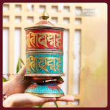  Kinh Luân Đồng Để Bàn Xoay Tay [Kim Cương Hỷ Lạc] Kinh Luân Chế Tác Thủ Công Nepal Hàng Hiếm Có 