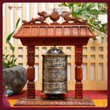  Kinh Luân Để Bàn Cổ Điển-Kinh Luân Thủ Công Nepal [Kim Cương Hỷ Lạc] Kinh Luân Đồng Để Bàn Hàng Hiếm 