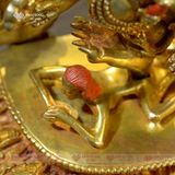  Tượng Kim Cương Thủ Bồ Tát Mật Tông [Kim Cương Hỷ Lạc] Thủ Công Nepal 35Cm 