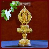  Bộ Bát Cát Tường Cúng Dường Chư Phật [Kim Cương Hỷ Lạc] Đồng Mạ Vàng Cao Cấp 24Cm 