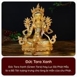  Tượng Phật Tara Xanh Mật Tông - Green Tara [Kim Cương Hỷ Lạc] 33Cm Nepal 