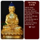  Tượng Phật A Di Đà Mật Tông [Kim Cương Hỷ Lạc] Nepal 33Cm 