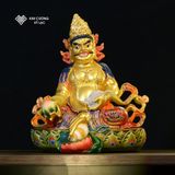  Tượng Hoàng Thần Tài Dzambala Mật Tông [Kim Cương Hỷ Lạc] Đồng Vẽ Màu 