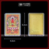  Thẻ Đồng Phong Thủy Các Vị Phật Mật Tông [Kim Cương Hỷ Lạc] Chiêu Tài Lôc, Cầu Bình An, May Mắn 