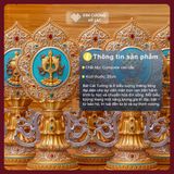  Bộ Bát Cát Tường Cúng Dường Mật Tông [Kim Cương Hỷ Lạc] Bát Cát Tường Composite Vẽ Màu Cao Cấp 20cm 