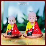  Tượng Phật Chú Tiểu Gõ Mõ Tụng [Kim Cương Hỷ Lạc] Trang Trí Taplo Ô Tô, Bàn Thờ, Bàn Làm Việc 