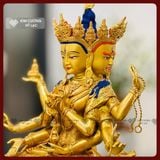  Tôn Tượng Phật Đảnh Tôn Thắng Đài Loan [Kim Cương Hỷ Lạc] Đồng Mạ Vàng Đài Loan 32Cm 