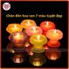  Đế Nến, Chân Đèn Nến Bơ Lưu Ly Bát Cát Tường [Kim Cương Hỷ Lạc] 7 Màu 