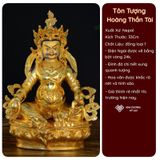  Tượng Hoàng Thần Tài Dzambala Mật Tông [Kim Cương Hỷ Lạc] Nepal 33Cm 