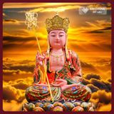  Tượng Địa Tạng Bồ Tát Vẽ Màu Thủ Công [Kim Cương Hỷ Lạc] Tượng Gỗ Long Não Vẽ Lụa Cao Cấp 
