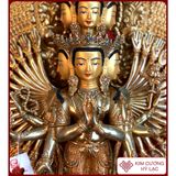  Tượng Phật Thiên Thủ Thiên Nhãn Mật Tông [Kim Cương Hỷ Lạc] Đồng Nepal 