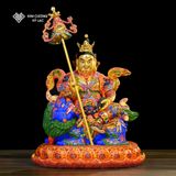  Tượng Tài Bảo Thiên Vương Mật Tông [Kim Cương Hỷ Lạc] Đồng Vẽ Màu 