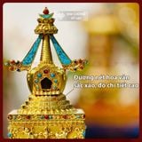  Bảo Tháp Giác Ngộ Đồng Nepal Cao Cấp [Kim Cương Hỷ Lạc] Chạm Khắc Tinh Xảo, Binh An, May Mắn,Lợi Lạc 