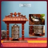  Kinh Luân Để Bàn Cổ Điển-Kinh Luân Thủ Công Nepal [Kim Cương Hỷ Lạc] Kinh Luân Đồng Để Bàn Hàng Hiếm 
