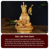  Tượng Phật Liên Hoa Sanh Mật Tông [Kim Cương Hỷ Lạc] Đồng Nepal 33 Cm 