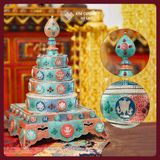  Tháp Mandala Cúng Dường, Bộ Tháp Mandala [Kim Cương Hỷ Lạc] Tháp Mandala Chế Tác Thủ Công Nepal 