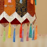  Lọng Thờ, Bảo Cái Trang Trí Bàn Thờ Mật Tông [Kim Cương Hỷ Lạc] Gấm Cao Cấp 5 Tầng 