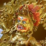  Tượng Kim Cương Thủ Bồ Tát Mật Tông [Kim Cương Hỷ Lạc] Thủ Công Nepal 35Cm 