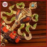  Bát Cát Tường Mật Tông [Kim Cương Hỷ Lạc] Đồng Vẽ Màu Bộ 8 Cái 18Cm 