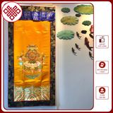  Rèm Cửa Trang Trí Bàn Thờ Mật Tông [Kim Cương Hỷ Lạc] Bát Cát Tường Màu Vàng 