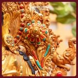  Tượng Tara Xanh Đồng Mạ Vàng Có Hào Quang 38cm [Kim Cương Hỷ Lạc] Tượng Phật Nepal Chế Tác Thủ Công 