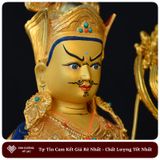  Tượng Phật Liên Hoa Sanh Mật Tông [Kim Cương Hỷ Lạc] Đồng Nepal 33 Cm 