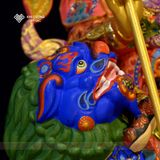  Tượng Tài Bảo Thiên Vương Mật Tông [Kim Cương Hỷ Lạc] Đồng Vẽ Màu 