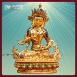  Tượng Phật Kim Cương Tát Đỏa, Tượng Đồng Nepal [Kim Cương Hỷ Lạc] Tượng Kim Cang Tát Đỏa 24cm 