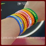  Vòng Tay Cao Su Khắc Thần Chú Giải Thoát Nhiều Màu [Kim Cương Hỷ Lạc] 