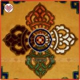  Đệm Thiền Mật Tông, Đệm Ngồi Bệt [Kim Cương Hỷ Lạc] Kích Thước 80x80cm Tây Tạng 