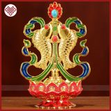  Bát Cát Tường Hợp Kim [Kim Cương Hỷ Lạc] Vẽ Màu 10Cm 