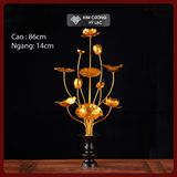  Bình Hoa Sen Hợp Kim Trang Trí Ban Thờ [Kim Cương Hỷ Lạc] Cặp Bình Sen Hợp Kim Nhiều Kích Thước 