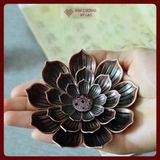  Đế Cắm Nhang Hoa Sen, Đế Đốt Trầm Hương [Kim Cương Hỷ Lạc] Hợp Kim Chất Lượng Cao, Dùng Cho Nhang Vòng, Nhang Tăm 