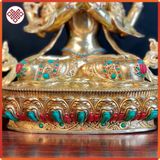  Tượng Quan Âm Tứ Thủ Mật Tông [Kim Cương Hỷ Lạc] Nepal 