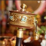  Kinh Luân Cầm Tay Đồng Chạm Khắc Chữ Nổi Chú Om Mani Padme Hum [Kim Cương Hỷ Lạc] 