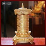  Kinh Luân Điện 25 Triệu Biến Lục Tự [Kim Cương Hỷ Lạc] Đồng Mạ Vàng Cao Cấp 28Cm Bảo Hành 1 Năm 