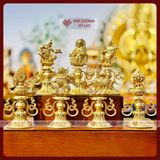  Bộ Thất Bảo Luân Vương, 7 Món Thất Bảo Mật Tông [Kim Cương Hỷ Lạc] Đồng Mạ Vàng Cao Cấp Size 20cm 