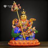  Tượng Tài Bảo Thiên Vương Mật Tông [Kim Cương Hỷ Lạc] Đồng Vẽ Màu 