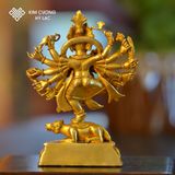  Tượng Ganesha [ Kim Cương Hỷ Lac ] Nepal Đồng Mạ Vàng 10Cm 